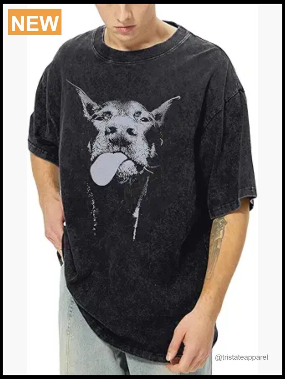 Oversized Graphic Tee Streetwear Vintage Acid Wash Tshirt Unisex Grunge Top
